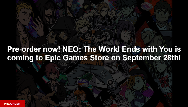Tela de NEO The World Ends with You no site oficial.