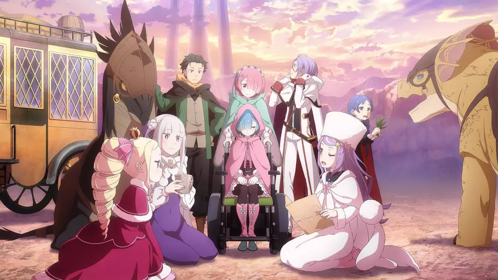 Arte de Re:Zero, um dos melhores animes isekai da temporada de abril de 2026