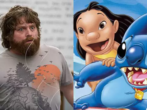 Zach Galifianakis estará no live action de Lilo e Stitch (Divulgação/Montagem)