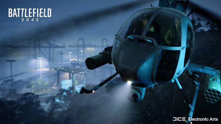 Helicóptero foge em Battlefield 2042.