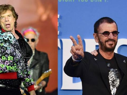 Mick Jagger, Paul McCartney e Ringo Starr (BERTRAND GUAY/BEN STANSALL/AFP/Montagem Omelete)
