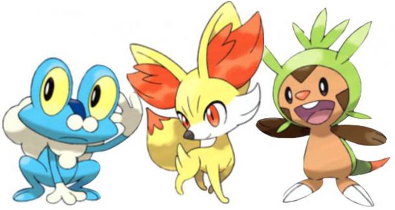 Pokemons iniciais de xy