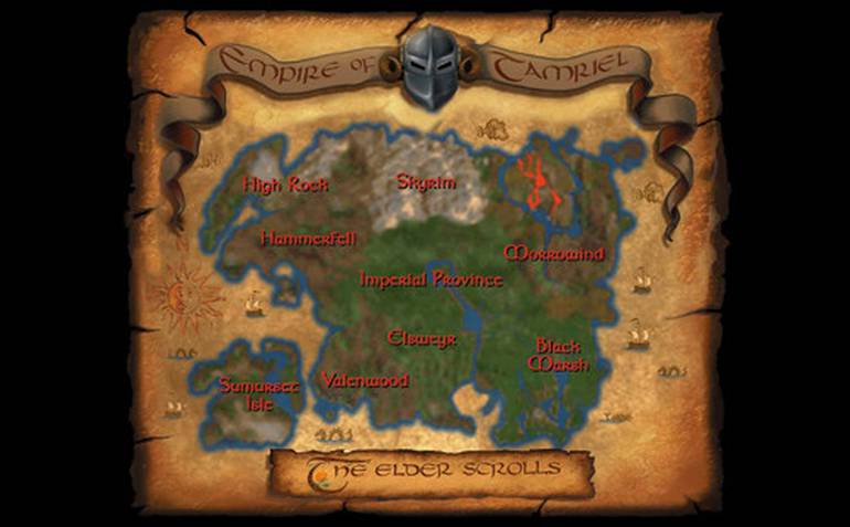 Mapa completo de The Elder Scrolls 2.