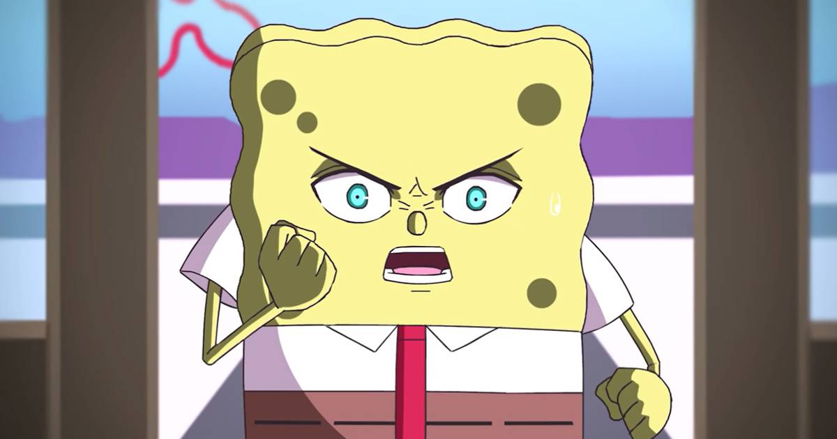 Fã reimagina Bob Esponja como um anime de luta; confira