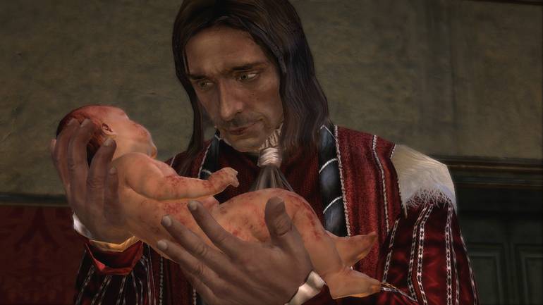 Ezio bebê em Assassin' Creed 2.