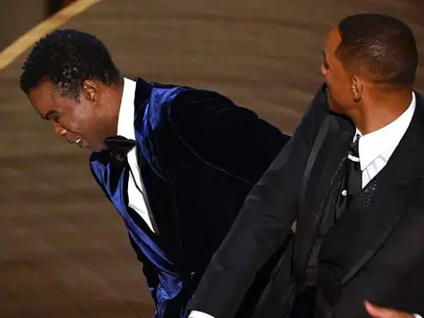Will Smith dá tapa em Chris Rock no Oscar (Reprodução)