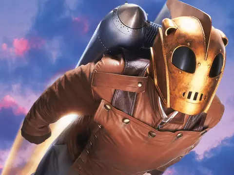 Rocketeer voando em The Rocketeer
