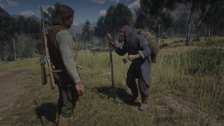Arthur conversa com o velho.