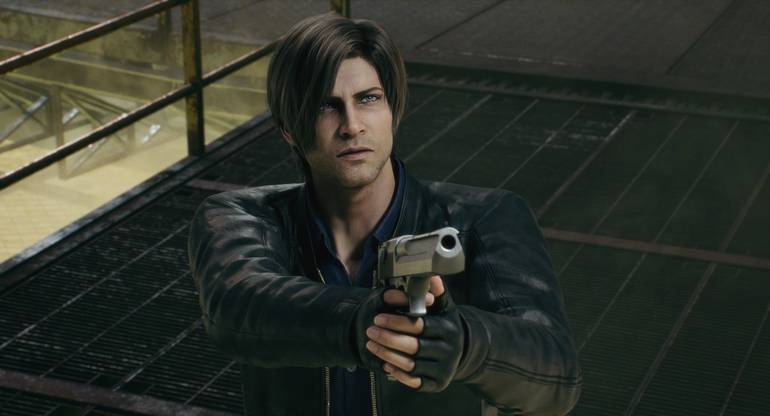 Leon em Resident Evil: No Escuro Absoluto.
