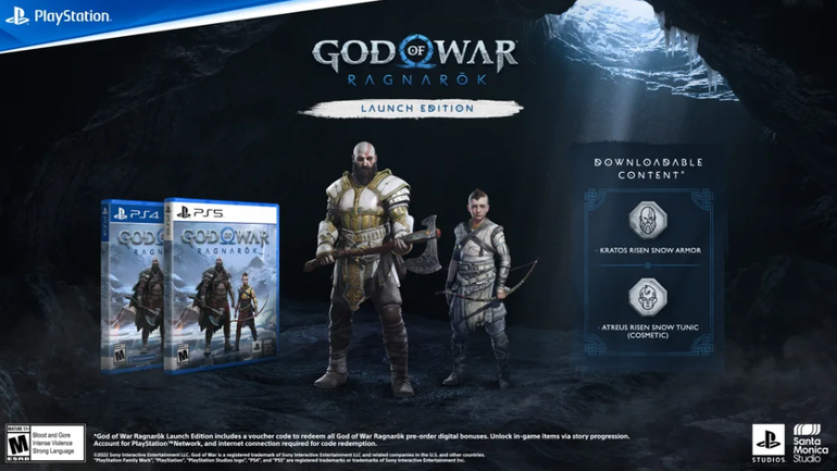 Imagem da Launch Edition de God of War Ragnarök
