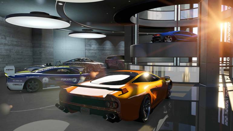 Loja de carros em GTA 5.