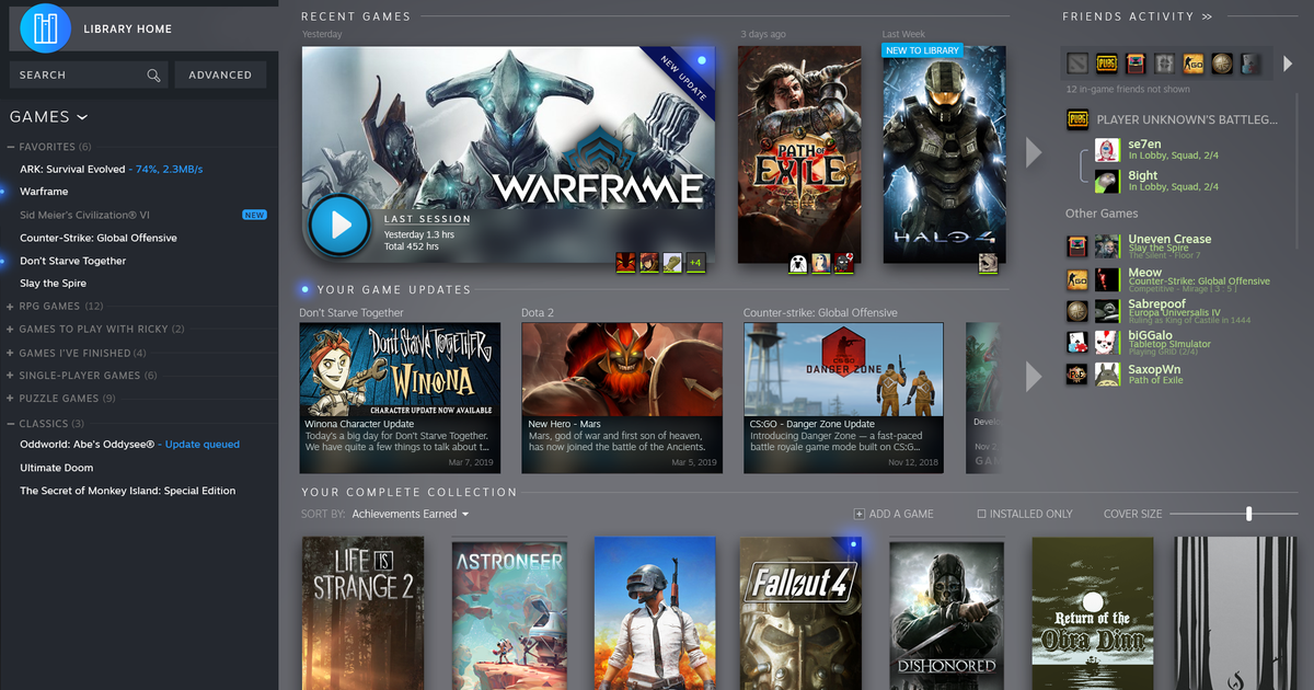 Steam libera novo design da biblioteca de jogos – Tecnoblog