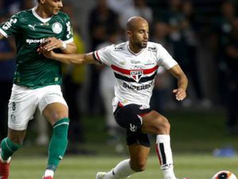 Richard Ríos, do Palmeiras, e Lucas Moura, do São Paulo