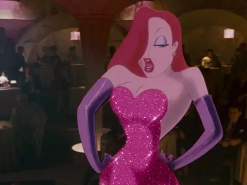 Jessica Rabbit, em cena de Uma Cilada para Roger Rabbit