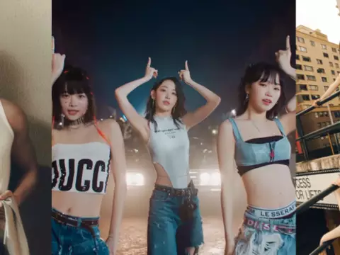 Jungkook, Le Sserafim e aespa (Reprodução)