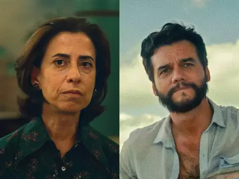 O Agente Secreto | Kleber Mendonça Filho posa para foto com Walter Salles