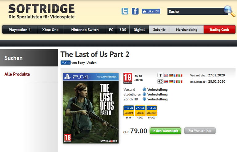 The Last of Us: Parte II chega em 28 de fevereiro, sugere listagem 1 The Last of Us: Parte II chega em 28 de fevereiro, sugere listagem 1