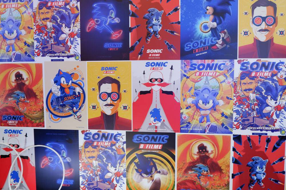 Novos cartazes de Sonic: o Filme na CCXP 2019