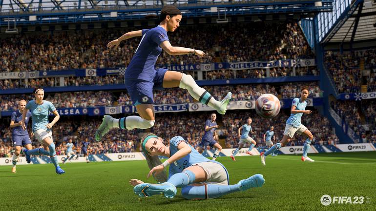 Imagem de divulgação de FIFA 23 com Sam Kerr