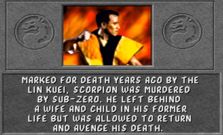 Primeira tela do final do Scorpion.