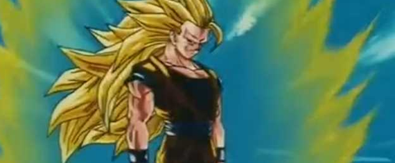 Goku se transforma em Super Sayajin pela primeira vez (Dragon Ball