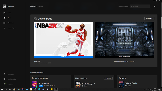 NBA 2K21 é o jogo gratuito da semana na Epic Games - Tecnologia e Games -  Folha PE