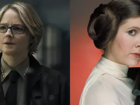 Jodie Foster em True Detective e Carrie Fisher em Star Wars (HBO/Reprodução // Lucasfilm/Reprodução)
