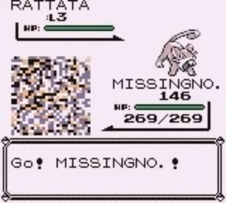 Imagem de MissingNo., glitch de Pokémon