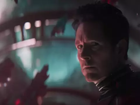 Paul Rudd em cena de Homem-Formiga e a Vespa: Quantumania (Reprodução)