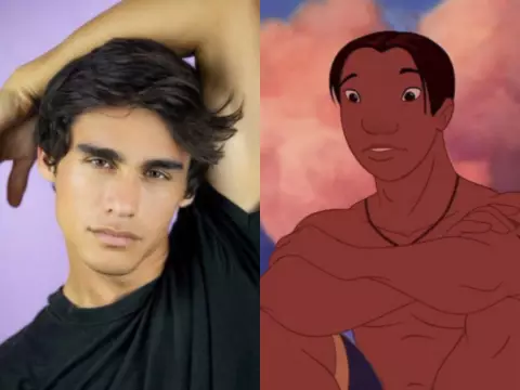 Kahiau Machado e David em Lilo & Stitch (Instagram/Reprodução // Walt Disney Animation/Reprodução)