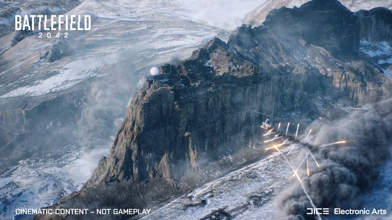 Mapa de gelo em Battlefield 2042.