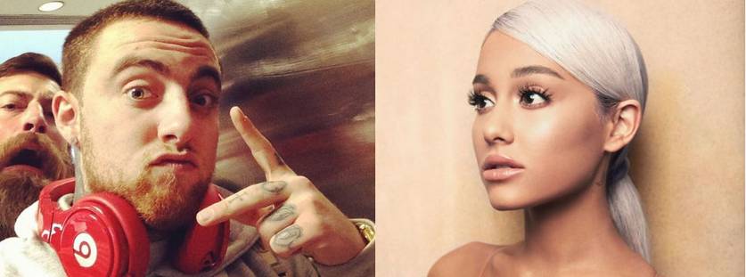 Foto de Mac Miller e foto de Ariana Grande