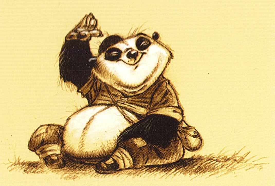 Urso panda desenho realista