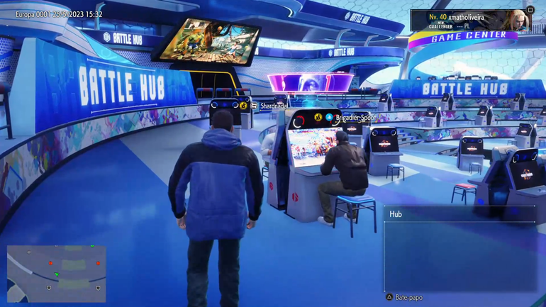 imagem de gameplay de street fighter 6 no modo batthe hub