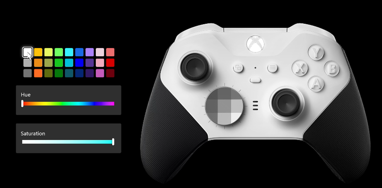 Personalização de cores do botão Xbox.