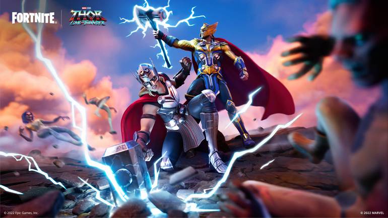 fortnite battle royale epic games thor skins thor amor e trovão