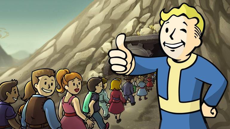 Ilustração de divulgação do jogo Fallout Shelter