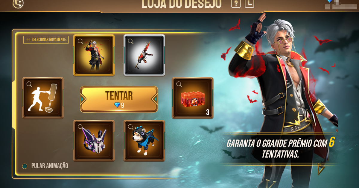 PRIMEIRO A CONSEGUIR O PACOTE MELHOR JOGADOR NO FREE FIRE! 