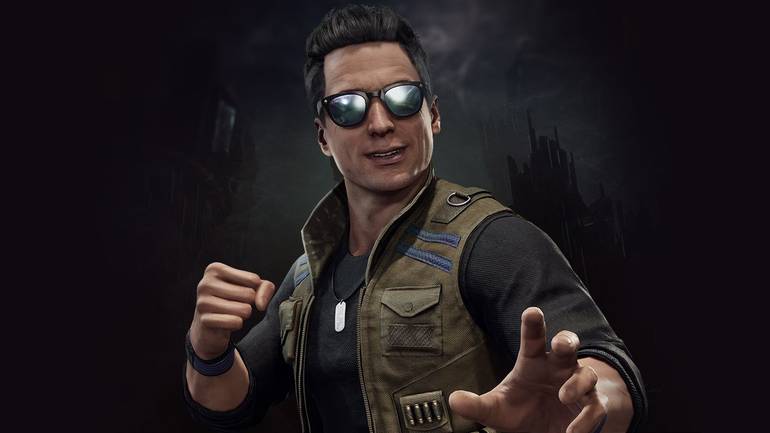 Johnny Cage pronto para a briga.