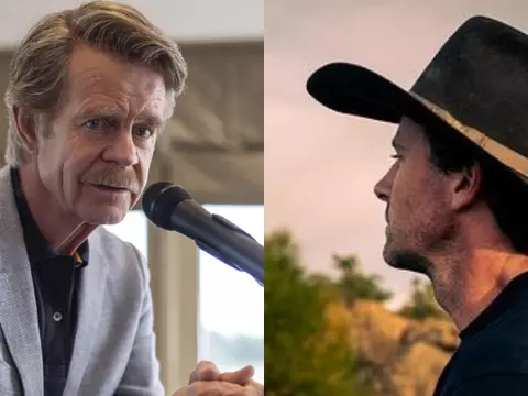 William H. Macy, em cena de Ricky Stanicky, e Armie Hammer