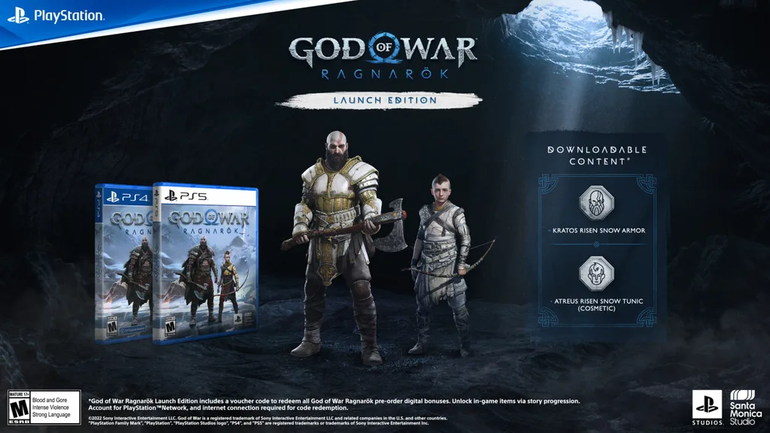 Imagem da Launch Edition de God of War: Ragnarok