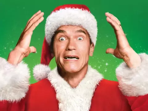 Schwarzenegger é Papai Noel em foto do set de The Man with the Bag