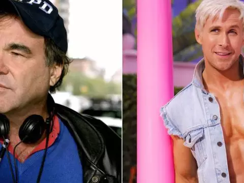 Oliver Stone e Ryan Gosling em Barbie (Reprodução)