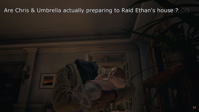 Ethan anda sem cabeça pela casa em Resident Evil Village.