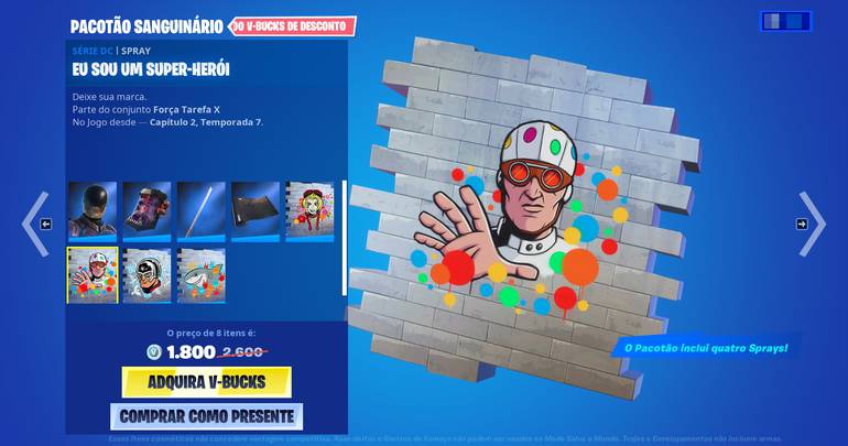 Mundo Fortnite - Código para resgatar esse spray!