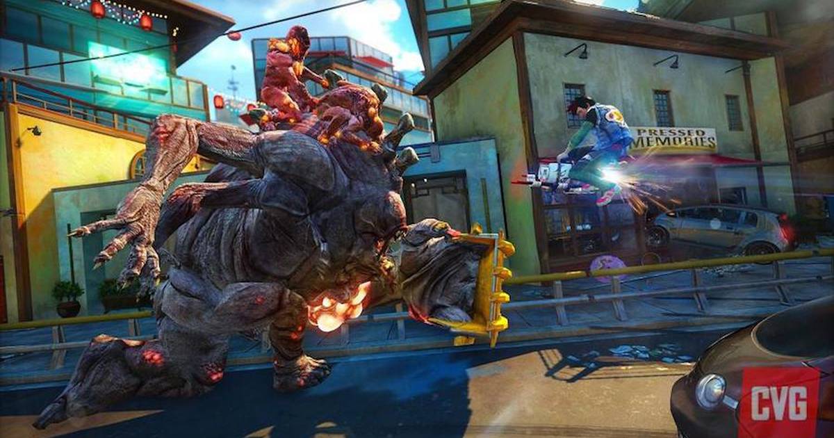 Sunset Overdrive - BGS 2014  Sem se levar a sério, Sunset Overdrive tem  ação sobrecarregada em mundo colorido - The Enemy