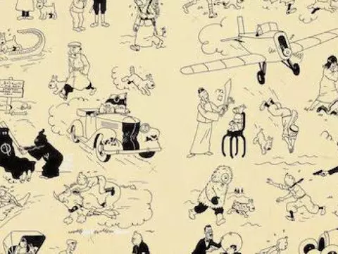 Capa interna de Tintim é a obra de HQ mais cara do mundo