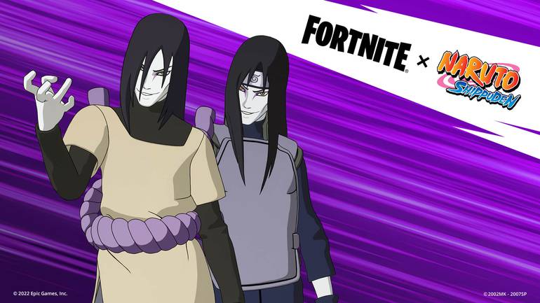 fortnite battle royale epic games naruto hinata gaara itachi orochimaru