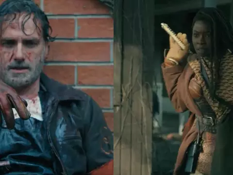 Rick e Michonne em The Ones Who Live (AMC/Reprodução)