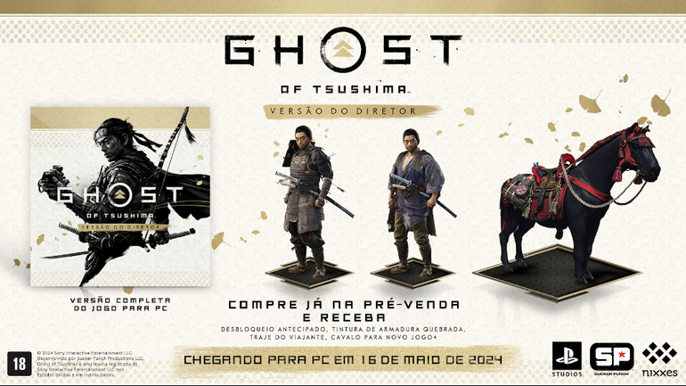 imagem de bonus de pre venda de ghost of tsushima no pc
